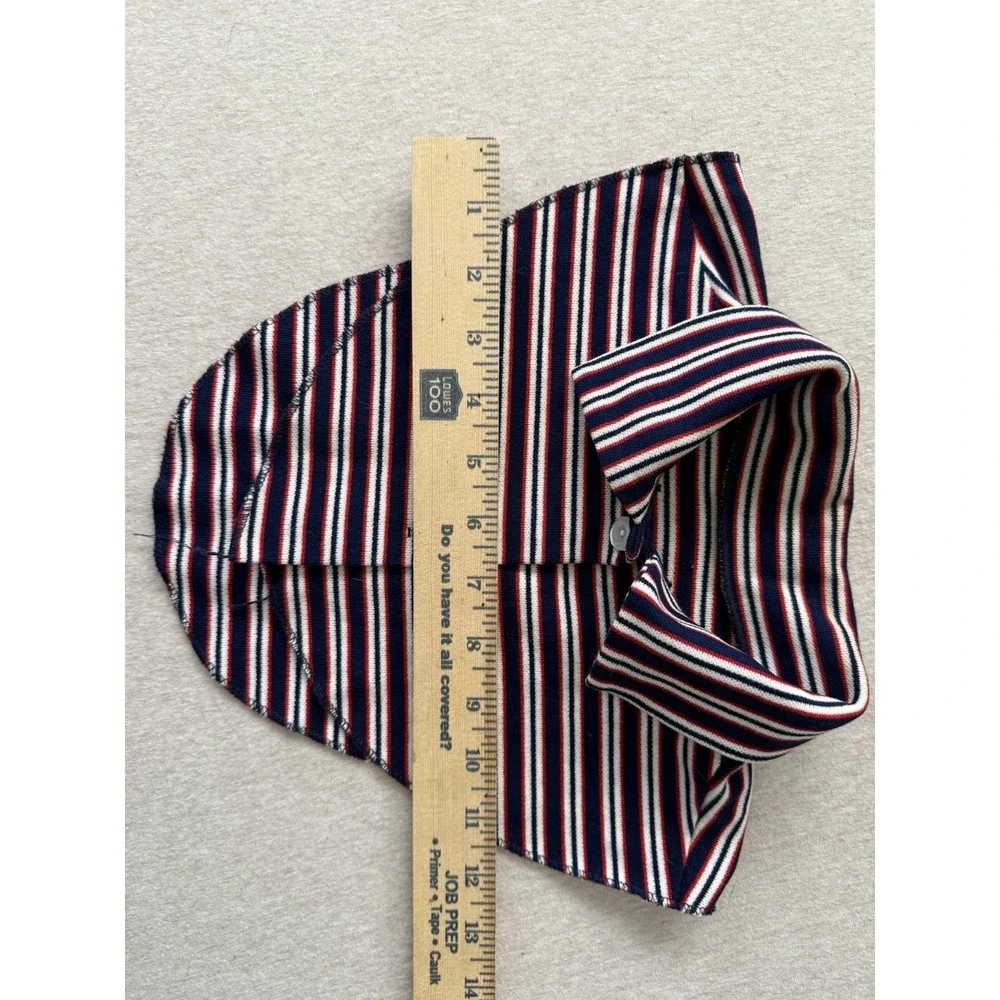 Collar Insert Woman's Accessory Red Blue Stripes